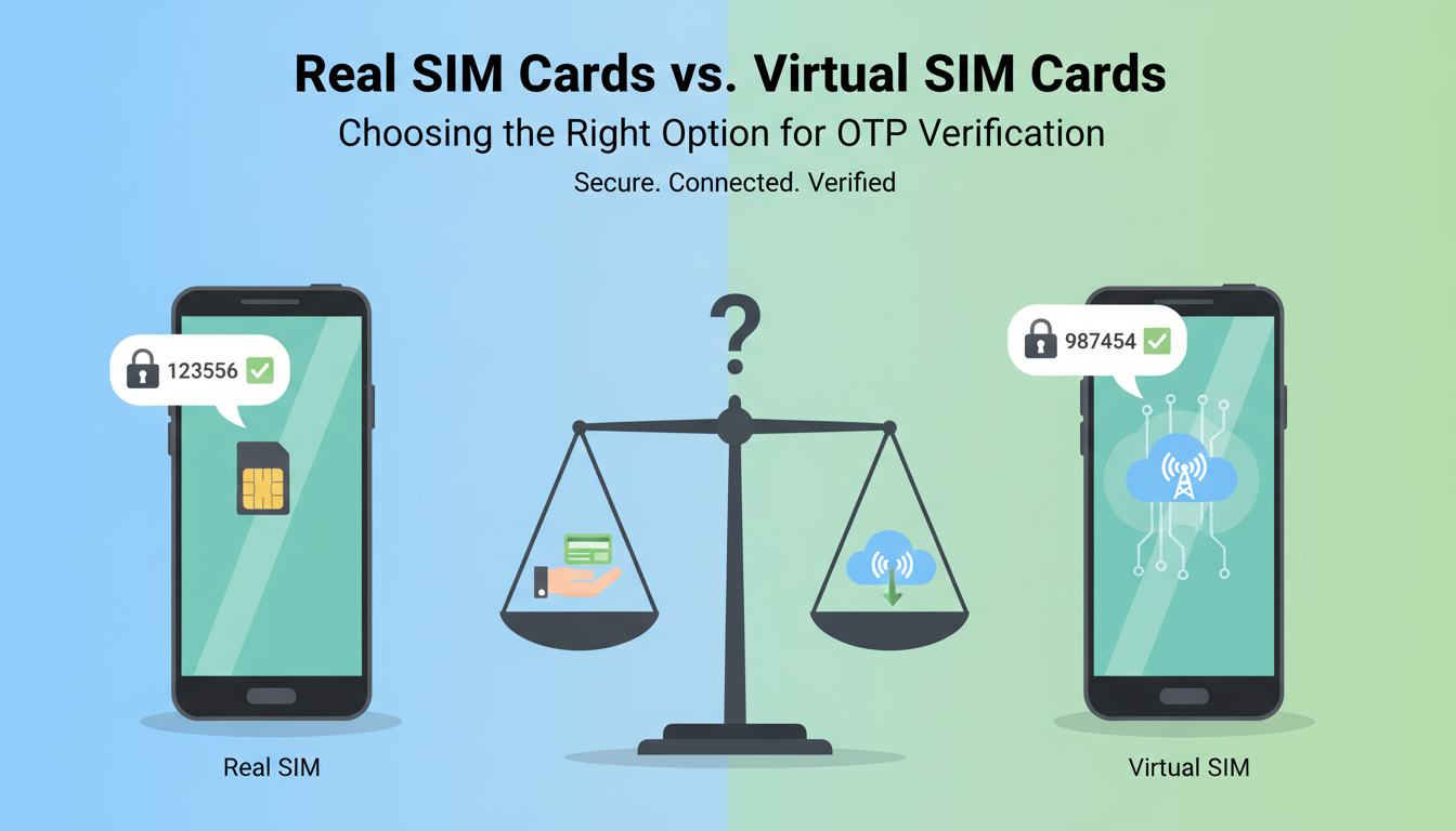 Real SIM Cards vs. Virtual SIM Cards: Choosing the Right Option for OTP Verification